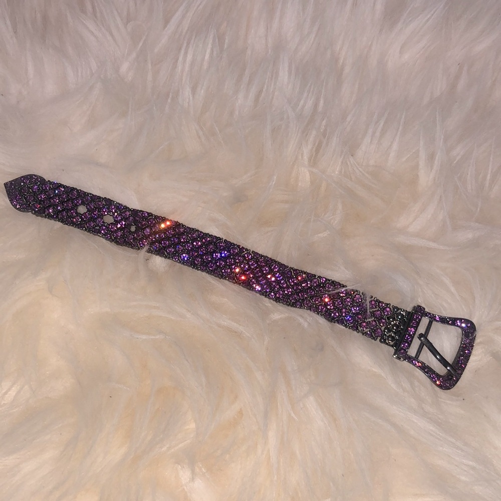 Purple rhinestone bracelet